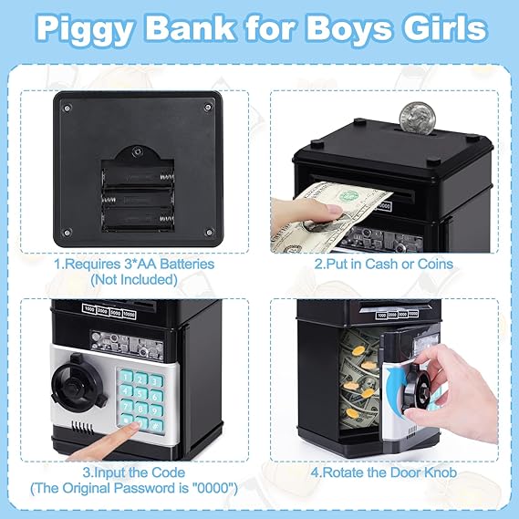 Refasy Smart Kids ATM Piggy Bank
Refasy Electronic Piggy Bank for Kids
Refasy ATM Coin and Cash Bank Toy
Refasy Interactive Money Saving Bank for Children
Refasy Password-Protected Piggy Bank
Refasy Fun Piggy Bank with Automatic Cash Deposit
Educational Refasy Money Bank for Kids
Refasy Gift for Kids - Electronic ATM Bank
Refasy Coin and Cash Saver Piggy Bank
Refasy Digital Piggy Bank for Boys and Girls