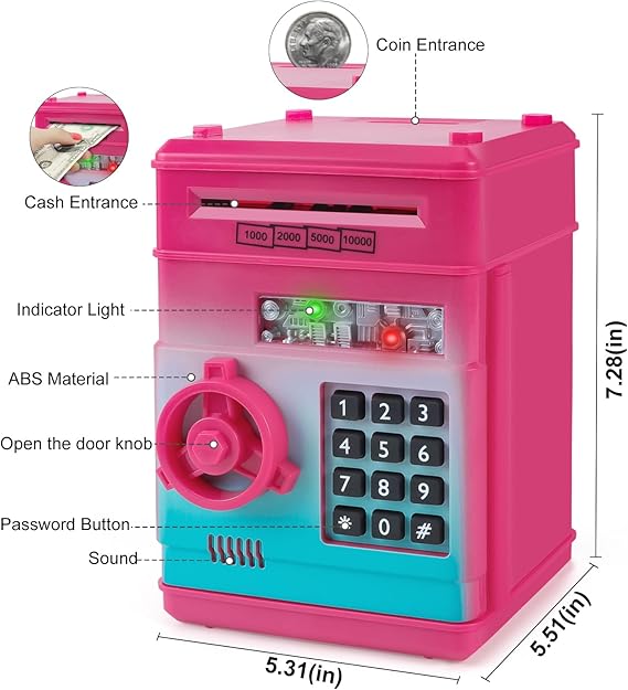 Refasy Smart Kids ATM Piggy Bank
Refasy Electronic Piggy Bank for Kids
Refasy ATM Coin and Cash Bank Toy
Refasy Interactive Money Saving Bank for Children
Refasy Password-Protected Piggy Bank
Refasy Fun Piggy Bank with Automatic Cash Deposit
Educational Refasy Money Bank for Kids
Refasy Gift for Kids - Electronic ATM Bank
Refasy Coin and Cash Saver Piggy Bank
Refasy Digital Piggy Bank for Boys and Girls