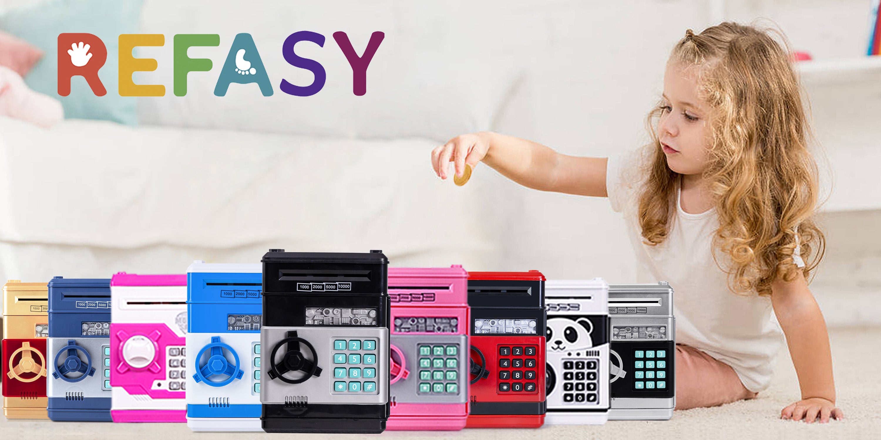 Refasy Smart Kids ATM Piggy Bank
Refasy Electronic Piggy Bank for Kids
Refasy ATM Coin and Cash Bank Toy
Refasy Interactive Money Saving Bank for Children
Refasy Password-Protected Piggy Bank
Refasy Fun Piggy Bank with Automatic Cash Deposit
Educational Refasy Money Bank for Kids
Refasy Gift for Kids - Electronic ATM Bank
Refasy Coin and Cash Saver Piggy Bank
Refasy Digital Piggy Bank for Boys and Girls